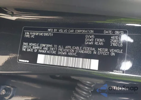 2014 Volvo S60 T5 Platinum z USA, uszkodzony, nr VIN YV1612FSXE1285751